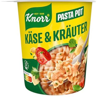 Knorr Käse & Kräuter Pasta Pot, leckere Instant Nudeln 59 g Knorr Käse & Kräuter Pasta Pot, leckere Instant Nudeln 59 g