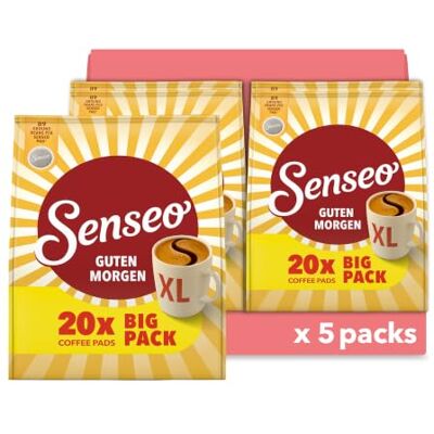 Senseo Pads Guten Morgen XL, Vorratspackung, 5 x 20 Getränke, 100 Kaffeepads, Kräftige Röstung Senseo Pads Guten Morgen XL, Vorratspackung, 5 x 20 Getränke, 100 Kaffeepads, Kräftige Röstung