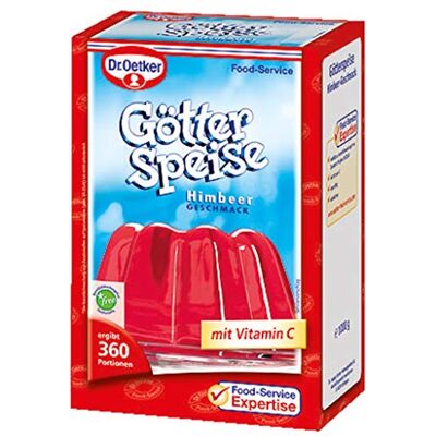 Dr. Oetker Professional Götterspeise mit Himbeer-Geschmack, Götterspeisenpulver in 1 kg Packung Dr. Oetker Professional Götterspeise mit Himbeer-Geschmack, Götterspeisenpulver in 1 kg Packung