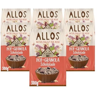 Allos Hof Granola Schokolade Bio Müsli Schoko Müsli Knuspermüsli Frühstückscerealien 300g, 1 Stück (6er Pack) Allos Hof Granola Schokolade Bio Müsli Schoko Müsli Knuspermüsli Frühstückscerealien 300g, 1 Stück (6er Pack)