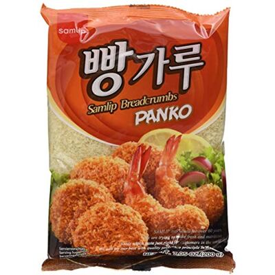 Samlip Panko Paniermehl (aus Südkorea) 6er Vorteilspack, 6er Pack (6 x 200 g) Samlip Panko Paniermehl (aus Südkorea) 6er Vorteilspack, 6er Pack (6 x 200 g)