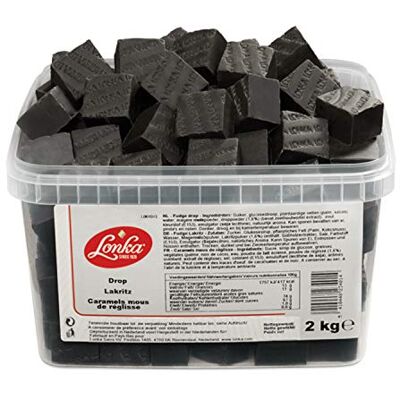 LONKA Fudge Lakritz Großpackung: 2 kg Dose Köstlich Cremiges Fudge mit Lakritzgeschmack Leckerer Snack zum Kaffee und Tee Süßigkeiten LONKA Fudge Lakritz Großpackung: 2 kg Dose Köstlich Cremiges Fudge mit Lakritzgeschmack Leckerer Snack zum Kaffee und Tee Süßigkeiten