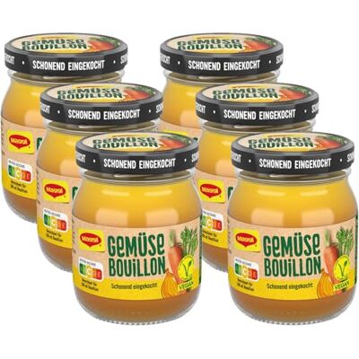 Maggi Gemüse Bouillon, pastöse Gemüsebrühe im Glas, schonend eingekocht, sofort verwendbar & frei dosierbar, 6er Pack (6 x 160g) Maggi Gemüse Bouillon, pastöse Gemüsebrühe im Glas, schonend eingekocht, sofort verwendbar & frei dosierbar, 6er Pack (6 x 160g)