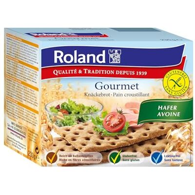 Roland Knäckebrot Hafer glutenfrei, vegan, 10er Pack (10 x 230 g) Roland Knäckebrot Hafer glutenfrei, vegan, 10er Pack (10 x 230 g)