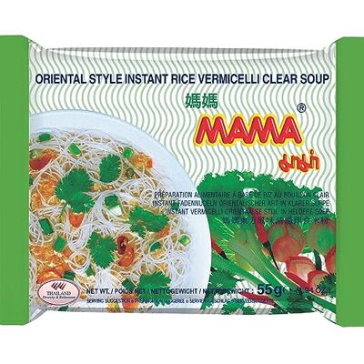 MAMA Instant Reis Vermicelli Klar Suppe, 30er pack (30 X 55 GR) MAMA Instant Reis Vermicelli Klar Suppe, 30er pack (30 X 55 GR)