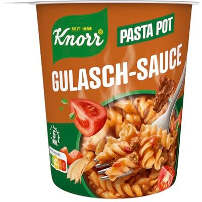 Knorr Gulasch-Sauce Pasta Pot, leckere Instant Nudeln 60 g Knorr Gulasch-Sauce Pasta Pot, leckere Instant Nudeln 60 g