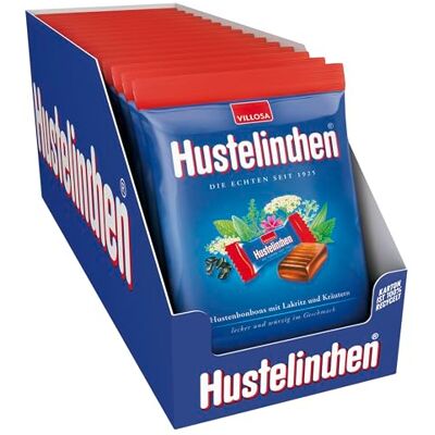 SALLOS Villosa Hustelinchen Vorrats-Pack – wohltuende Kräuter-Bonbons mit Lakritz, Lutsch-Bonbons mit 21 Kräutern, mild-würziges Aroma, im Vorrats-Pack, 15 x 150 g SALLOS Villosa Hustelinchen Vorrats-Pack – wohltuende Kräuter-Bonbons mit Lakritz, Lutsch-Bonbons mit 21 Kräutern, mild-würziges Aroma, im Vorrats-Pack, 15 x 150 g