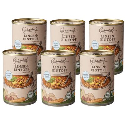 Reichenhof Bio Linsen-Eintopf vegan, 6er Pack (6 x 400 g) Reichenhof Bio Linsen-Eintopf vegan, 6er Pack (6 x 400 g)