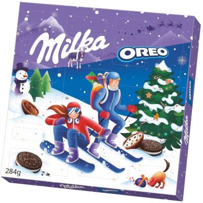 Milka & OREO Adventskalender, Schokolade & OREO Kekse, 284 g Täglich eine süße Überraschung für genussvolle Momente in der Adventszeit Milka & OREO Adventskalender, Schokolade & OREO Kekse, 284 g Täglich eine süße Überraschung für genussvolle Momente in der Adventszeit