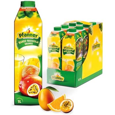 Pfanner Mango-Maracuja-Orangen Nektar im Vorratspack (8 x 1 l) Süße Mango, spritzige Maracuja und sonnengereifte Orange mit 25% Saftgehalt Pfanner Mango-Maracuja-Orangen Nektar im Vorratspack (8 x 1 l) Süße Mango, spritzige Maracuja und sonnengereifte Orange mit 25% Saftgehalt