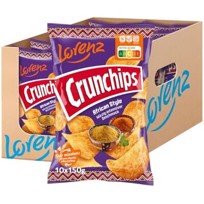 Lorenz Snack World LORENZ Crunchips African Style 10 x 150 g vegan Lorenz Snack World LORENZ Crunchips African Style 10 x 150 g vegan