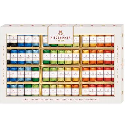 Niederegger Marzipan Klassiker®-Variationen 1x 750g Verschiedene Klassiker-Sorten Umhüllt von Zartbitter- & Vollmilchschokolade Marzipan Geschenk Präsent Niederegger Marzipan Klassiker®-Variationen 1x 750g Verschiedene Klassiker-Sorten Umhüllt von Zartbitter- & Vollmilchschokolade Marzipan Geschenk Präsent