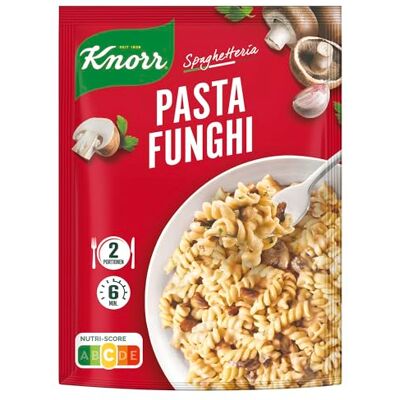 Knorr Spaghetteria Nudel-Fertiggericht Pasta Funghi 2 Portionen leckeres Nudelgericht fertig in 6 Minuten Knorr Spaghetteria Nudel-Fertiggericht Pasta Funghi 2 Portionen leckeres Nudelgericht fertig in 6 Minuten
