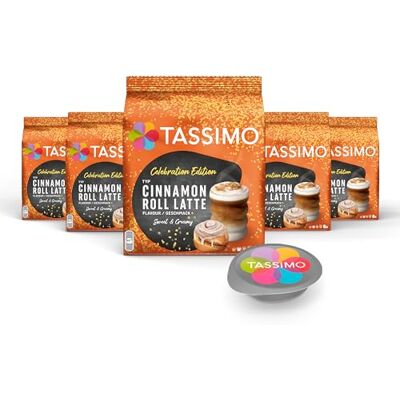 Tassimo Kapseln Limited Edition Cinnamon Roll Latte, 5 x 8 Pads, 40 Kaffeekapseln Tassimo Kapseln Limited Edition Cinnamon Roll Latte, 5 x 8 Pads, 40 Kaffeekapseln