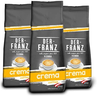 Der-Franz Crema Kaffee - Ganze Bohnen - 3 x 500 g Der-Franz Crema Kaffee - Ganze Bohnen - 3 x 500 g
