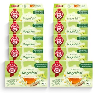 TEEKANNE Magenfein® Bio-Kräutertee, 10 Packungen x 18 Beutel TEEKANNE Magenfein® Bio-Kräutertee, 10 Packungen x 18 Beutel