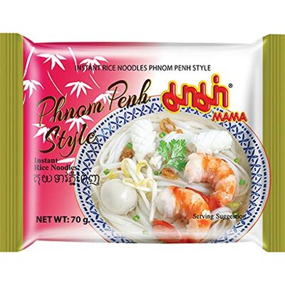 MAMA Instantreisnudeln Phnom Phenh – Instantreisnudeln orientalischer Art – Authentisch thailändisch kochen – 12 x 70 g MAMA Instantreisnudeln Phnom Phenh – Instantreisnudeln orientalischer Art – Authentisch thailändisch kochen – 12 x 70 g