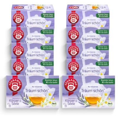 TEEKANNE Träum Schön® Bio-Kräutertee, 10 Packungen x 18 Beutel (10x 30,6g) TEEKANNE Träum Schön® Bio-Kräutertee, 10 Packungen x 18 Beutel (10x 30,6g)