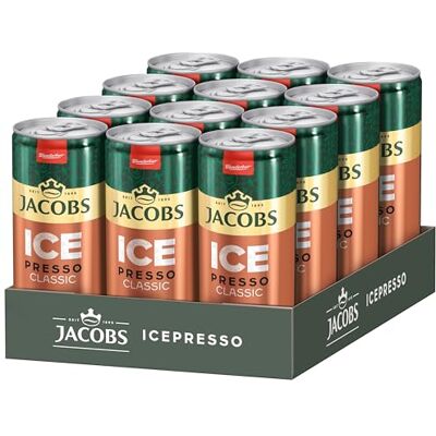 Jacobs Icepresso Classic, Eiskaffee To-Go, nicht kühlpflichtig, 12x 250ml Jacobs Icepresso Classic, Eiskaffee To-Go, nicht kühlpflichtig, 12x 250ml