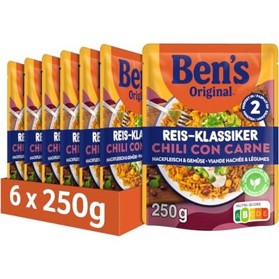 Ben's Original ™ Fertiggericht Chili con Carne mit Hackfleisch & Gemüse 6 x 250g Ben's Original ™ Fertiggericht Chili con Carne mit Hackfleisch & Gemüse 6 x 250g