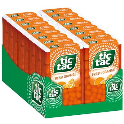 Tic Tac Frische Orangensüßigkeiten - Fruchtige Erfrischung Tic Tac Frische Orangensüßigkeiten - Fruchtige Erfrischung