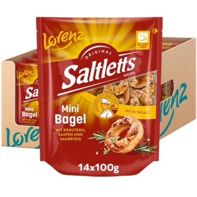 Lorenz Snack World LORENZ Saltletts Mini Bagel 14 x 100g vegan Lorenz Snack World LORENZ Saltletts Mini Bagel 14 x 100g vegan