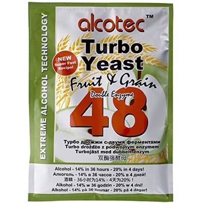 Alcotec 48 Frucht- & Getreide-Turbohee 20% ABV mit Doppelenzym Alcotec 48 Frucht- & Getreide-Turbohee 20% ABV mit Doppelenzym