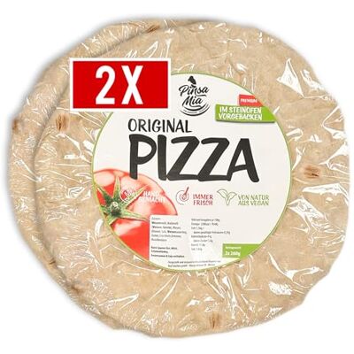 PinsaMia 2 x Pizza Original italienischer Pizzaboden Pizzateig ofenfertig vorgebacken im Steinofen PinsaMia 2 x Pizza Original italienischer Pizzaboden Pizzateig ofenfertig vorgebacken im Steinofen