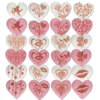 Günthart Zucker-Herzen mit Motiv rosa und weiß, 1er Pack (1 x 132 g) Günthart Zucker-Herzen mit Motiv rosa und weiß, 1er Pack (1 x 132 g)