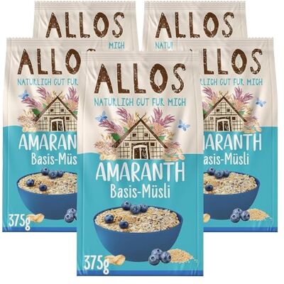 Allos Amaranth Basis Müsli Bio Müsli mit Haferflocken 5 x 375g Allos Amaranth Basis Müsli Bio Müsli mit Haferflocken 5 x 375g