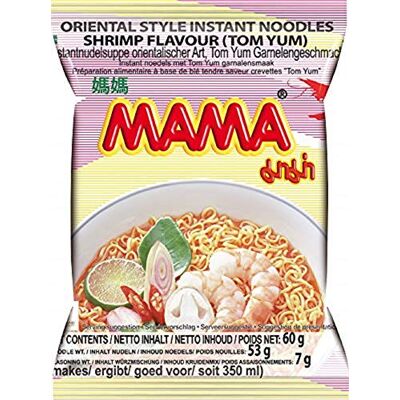 MAMA Instantnudeln Tom Yum mit Shrimpsgeschmack – Instantnudelsuppe orientalischer Art – Authentisch thailändisch kochen – 24 x 60 g 60 g (24er Pack) MAMA Instantnudeln Tom Yum mit Shrimpsgeschmack – Instantnudelsuppe orientalischer Art – Authentisch thailändisch kochen – 24 x 60 g 60 g (24er Pack)