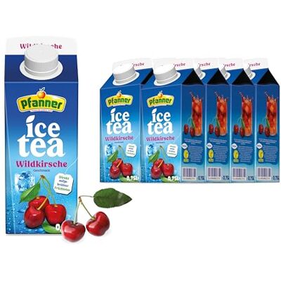 Pfanner Eistee Wildkirsche im Vorratspack – Direkt aufgebrühter Früchtetee mit Kirschsaft und Aroniasaft in nachhaltiger to go Verpackung (8 x 750 ml) Pfanner Eistee Wildkirsche im Vorratspack – Direkt aufgebrühter Früchtetee mit Kirschsaft und Aroniasaft in nachhaltiger to go Verpackung (8 x 750 ml)