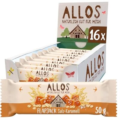 Allos Hafer Flapjack Salted Caramel Bio Energieriegel 16 x 50g Allos Hafer Flapjack Salted Caramel Bio Energieriegel 16 x 50g