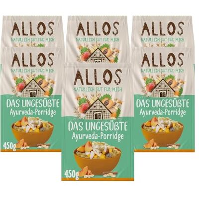 Allos Porridge Ayurveda ungesüßt Bio Frühstücksbrei 6 x 450g Allos Porridge Ayurveda ungesüßt Bio Frühstücksbrei 6 x 450g