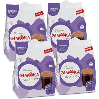 Gimoka Kompatibel Für Nescafè Dolce Gusto 64 Kapsel Geschmack SCHOKOLADE Made In Italy 4 Packungen Zu 16 Kapseln Gimoka Kompatibel Für Nescafè Dolce Gusto 64 Kapsel Geschmack SCHOKOLADE Made In Italy 4 Packungen Zu 16 Kapseln