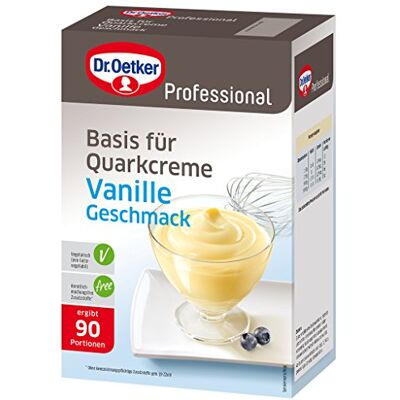 Dr. Oetker Professional Basis für Quarkcreme mit Vanille-Geschmack, Dessertpulver in 1 kg Packung Dr. Oetker Professional Basis für Quarkcreme mit Vanille-Geschmack, Dessertpulver in 1 kg Packung