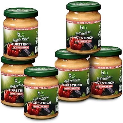 bioZentrale Brotaufstrich Mediterran 6 x 125 g Bio vegan, gluten- & laktosefrei aromatisch cremig Aufstrich auf Basis von Sonnenblumenkernen lecker auf Brot oder zum Verfeinern von Gerichten bioZentrale Brotaufstrich Mediterran 6 x 125 g Bio vegan, gluten- & laktosefrei aromatisch cremig Aufstrich auf Basis von Sonnenblumenkernen lecker auf Brot oder zum Verfeinern von Gerichten