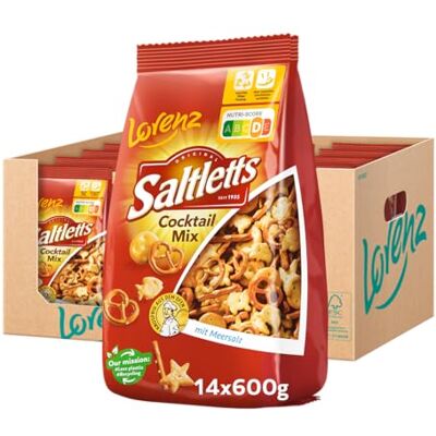 Lorenz Snack World LORENZ Saltletts Cocktail Mix 14 x 600g vegetarisch Lorenz Snack World LORENZ Saltletts Cocktail Mix 14 x 600g vegetarisch