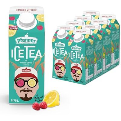 Pfanner Eistee Himbeer-Zitrone Manuel Feller Edition 8 x 750 ml Vorratspack direkt aufgebrühter Kräutertee mit Himbeersaft und Zitronensaft – Ice Tea Karton Pfanner Eistee Himbeer-Zitrone Manuel Feller Edition 8 x 750 ml Vorratspack direkt aufgebrühter Kräutertee mit Himbeersaft und Zitronensaft – Ice Tea Karton