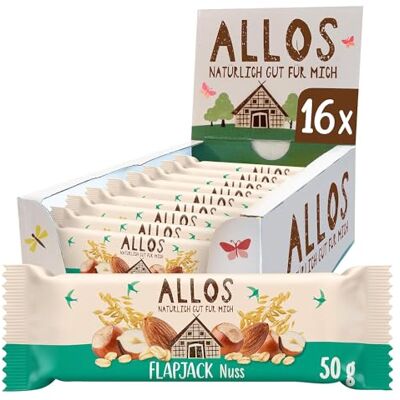 Allos Hafer Flapjack Nuss Bio Energieriegel 16 x 50g Allos Hafer Flapjack Nuss Bio Energieriegel 16 x 50g