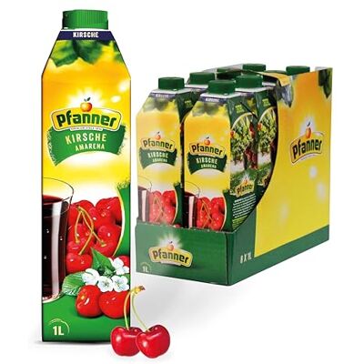Pfanner Kirschnektar (8 x 1 l) 20% Fruchtgehalt – Fruchtgetränk aus Kirschen und Holunderbeeren Vorratspack Pfanner Kirschnektar (8 x 1 l) 20% Fruchtgehalt – Fruchtgetränk aus Kirschen und Holunderbeeren Vorratspack