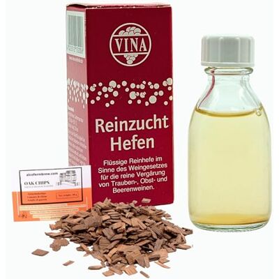 AlcoFermBrew Assmannshausen Weinhefe 28ml für 100L Vina Wein Hefe, Hefe für Wein, Wein Flüssighefe, Gärhefe, Eichenholz Chips AlcoFermBrew Assmannshausen Weinhefe 28ml für 100L Vina Wein Hefe, Hefe für Wein, Wein Flüssighefe, Gärhefe, Eichenholz Chips