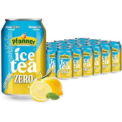 Pfanner Eistee Lemon Zero Sparkling Dose im Vorratspack – Zuckerfreier und kohlensäurehaltiger IceTea mit Zitronengeschmack ohne Zucker (24 x 0,33 l) Pfanner Eistee Lemon Zero Sparkling Dose im Vorratspack – Zuckerfreier und kohlensäurehaltiger IceTea mit Zitronengeschmack ohne Zucker (24 x 0,33 l)