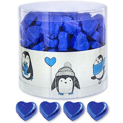 Günthart 150 Stück blau Schokoladen Herzen mit Nougatfüllung Nougatcreme Pinguine Schokoladenherzen blau Pinguine Give away blaue Herzen aus Schokolade Pingu (1,2 kg) Günthart 150 Stück blau Schokoladen Herzen mit Nougatfüllung Nougatcreme Pinguine Schokoladenherzen blau Pinguine Give away blaue Herzen aus Schokolade Pingu (1,2 kg)