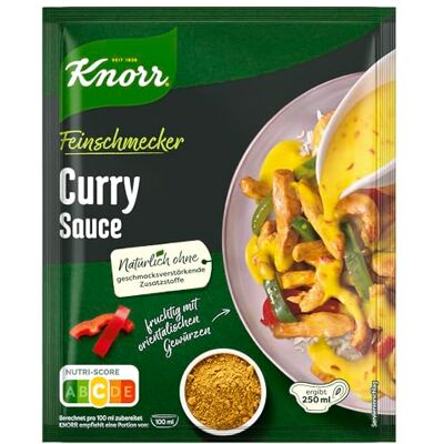 Knorr Feinschmecker Curry Sauce ohne geschmacksverstärkende Zusatzstoffe und Farbstoffe 19x 250 ml Knorr Feinschmecker Curry Sauce ohne geschmacksverstärkende Zusatzstoffe und Farbstoffe 19x 250 ml