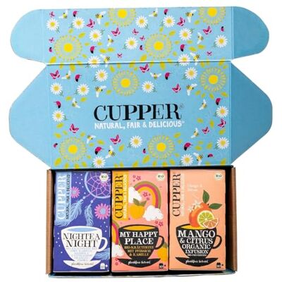 CUPPER Bio Tee Set Neuheiten 3 Sorten Geschenkset 60 Teebeutel CUPPER Bio Tee Set Neuheiten 3 Sorten Geschenkset 60 Teebeutel