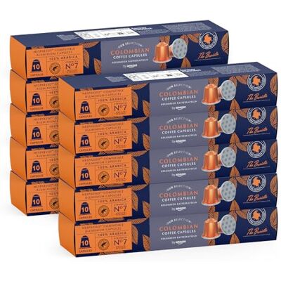 Amazon Kaffee Nespresso kompatiblen, 100% Arabica Kolumbien Kaffeekapseln, Mittlere Röstung, 100 Aluminium-Kapseln (10 Packungen x 10) Rainforest Alliance-Zertifizierung Amazon Kaffee Nespresso kompatiblen, 100% Arabica Kolumbien Kaffeekapseln, Mittlere Röstung, 100 Aluminium-Kapseln (10 Packungen x 10) Rainforest Alliance-Zertifizierung