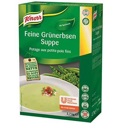 Knorr feine Grünerbsen Suppe Trockenmischung (typischer Erbsen Geschmack mit leichter Specknote) 1er Pack (1 x 2,7 kg) Knorr feine Grünerbsen Suppe Trockenmischung (typischer Erbsen Geschmack mit leichter Specknote) 1er Pack (1 x 2,7 kg)