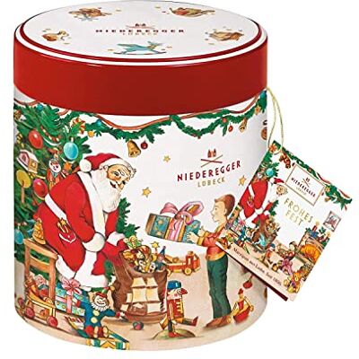 Niederegger Weihnachtsdose mit Marzipan Klassikern 1x 250g Metalldose gefüllt mit 20 Klassikern Umhüllt von Zartbitter-Schokolade Marzipan Geschenk zu Weihnachten Niederegger Weihnachtsdose mit Marzipan Klassikern 1x 250g Metalldose gefüllt mit 20 Klassikern Umhüllt von Zartbitter-Schokolade Marzipan Geschenk zu Weihnachten