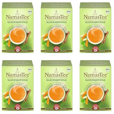 TEEKANNE NamasTee GL?CKSGEF?HLE 6er Pack (6x15 Teebeutel, 180g) Tee nach ayurvedischer Art TEEKANNE NamasTee GL?CKSGEF?HLE 6er Pack (6x15 Teebeutel, 180g) Tee nach ayurvedischer Art